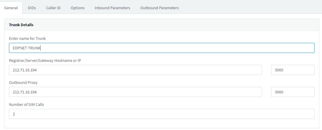 How do I create an edpnet trunk in 3CX